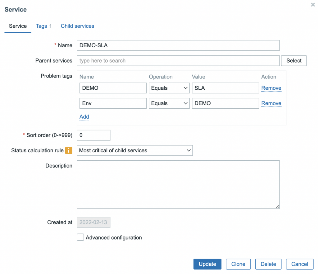 V Zabbix 6.0 jsou triggery nahrazeny „tag-based“ mapováním problémů pro danou službu. 