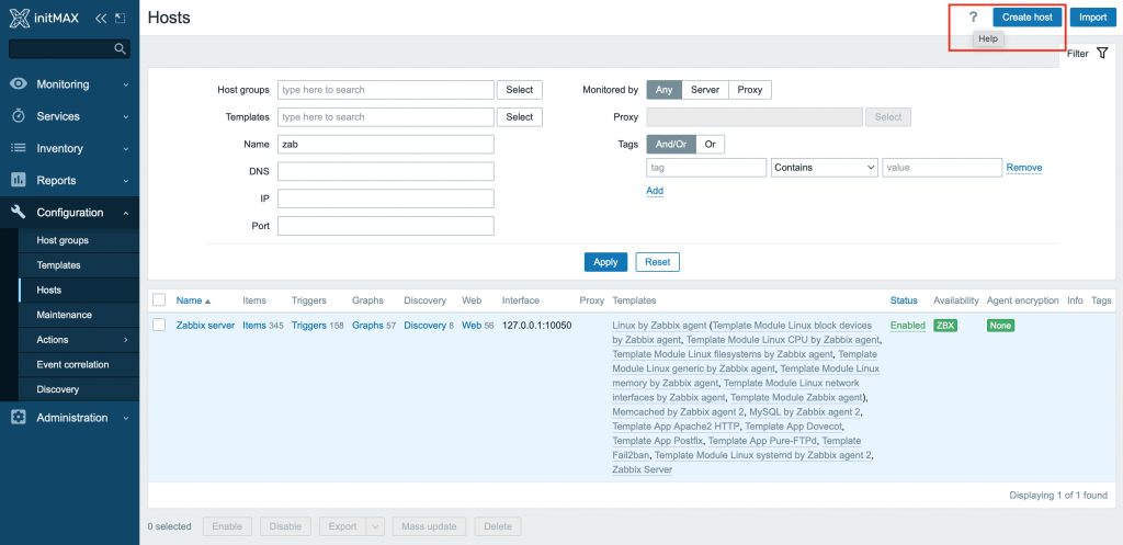 V Zabbix 6.2 mají nyní frontendové formuláře vpravo nahoře přímé odkazy na odpovídající části dokumentace.