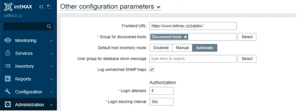 Aktualizace - Konfigurace reportingu Zabbix 6.2