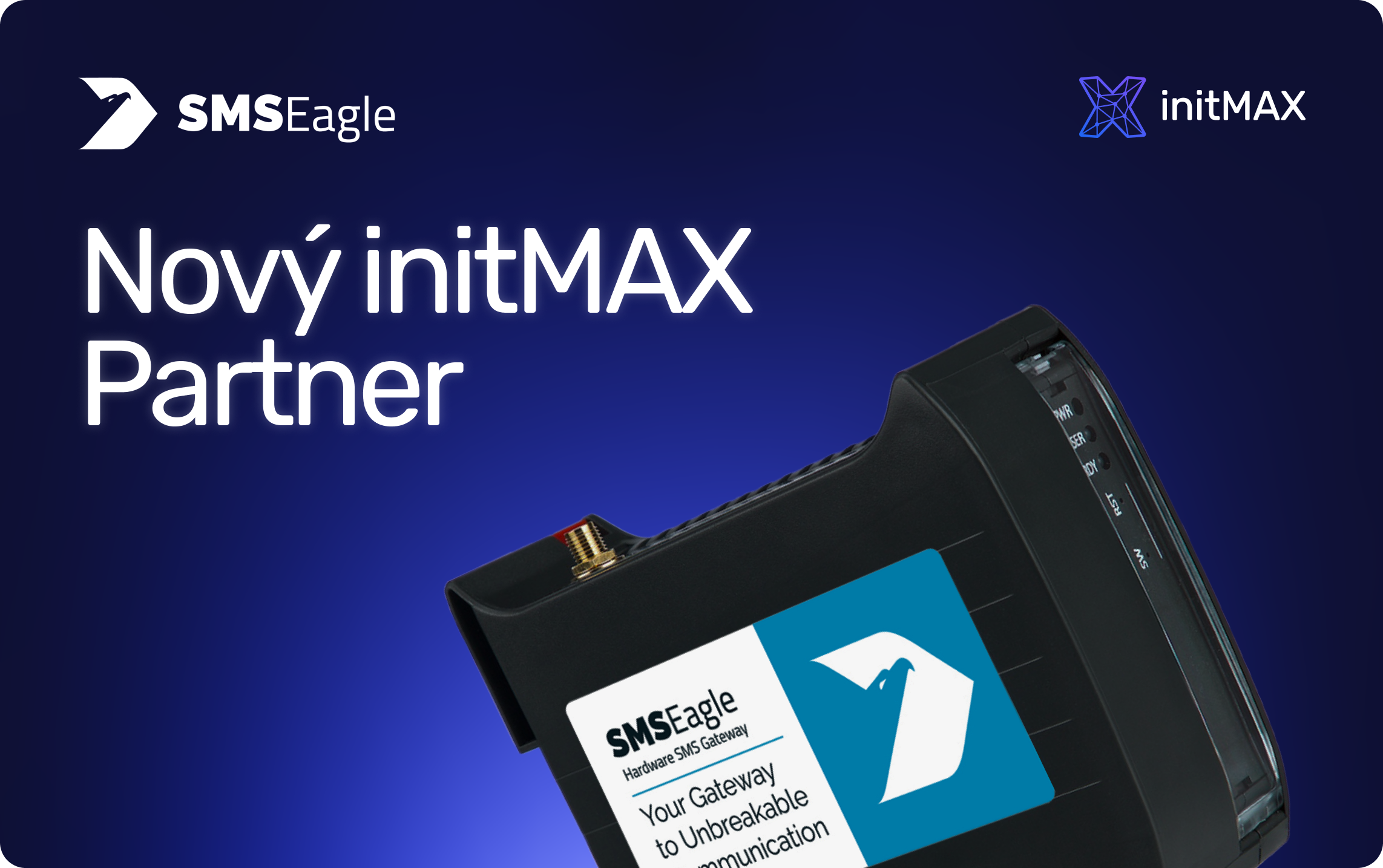 SMSEagle hardware SMS gateway - nový initMAX partner