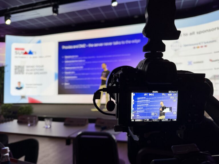 Natáčení přednášky initMAX – Zabbix Summit 2026, Riga