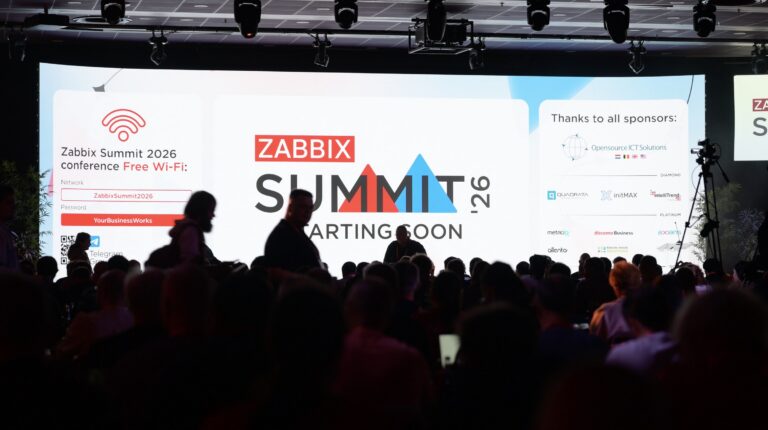 Konferenční sál před zahájením programu – Zabbix Summit 2026, Riga
