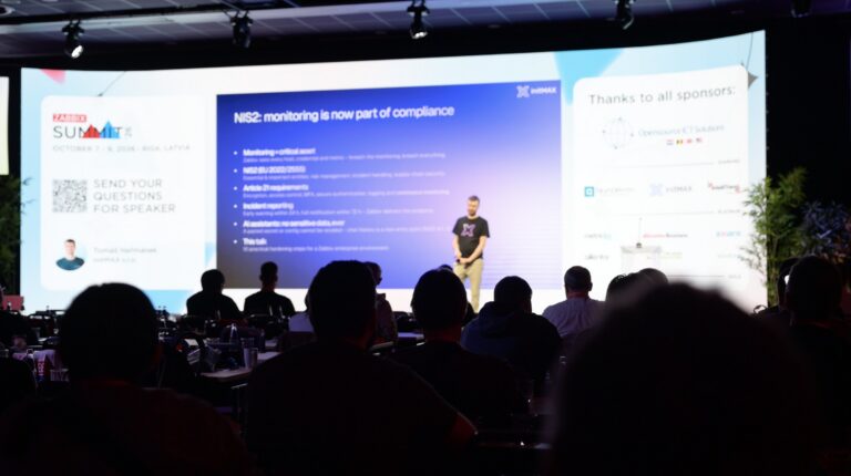 Přednáška initMAX o monitoringu a bezpečnosti – Zabbix Summit 2026, Riga