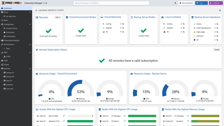 Proxmox Datacenter Manager